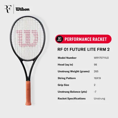 WILSON Roger Federer RF 01 Future Lite Performance Tennis Racket (Unstrung)