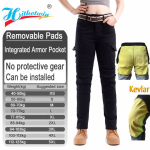 Womens Kevlar motorcycle jeans Aramid riding pants Motocross trousers Blue Armored with Armor pockets Armor Not included 06