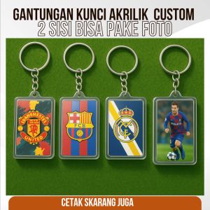 gantungan kunci akrilik 2 sisi bisa pake foto kalian