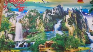 Tranh decal 3D sơn thủy hữu tình phong cảnh đẹp (Keo sẵn bóc dán)