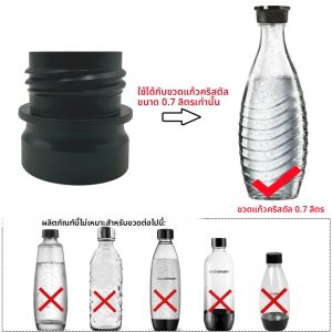 1pcs สําหรับคริสตัล 0.7L แก้วขวดเปลี่ยนพลาสติก One Fit Sodastream FIZZI G100 DUO TERRA ART GAIA โซดา Maker