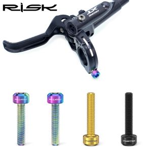 Risk | Risk Mountain Bicycle Brake Lever Fixing Bolts M5x25mm Titanium Alloy Screw Bolt for Guide R RS RSC Oil Disc Brake Bike Parts