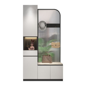 Weimei | Modern Entryway Cabinet with Screen and Shoe Storage Customizable