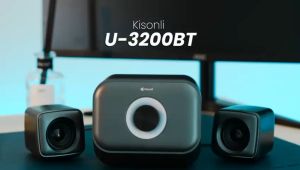 KISONLI Speaker Bluetooth Multimedia Subwoofer U3200BT USB 2.1 PC RGB Gaming