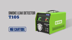 MRCARTOOL T105 เครื่องตรวจจับการรั่วไหลของควันยานยนต์ EVAP เครื่องตรวจจับ 12V รถระบบท่อรั่วเครื่องทดสอบการรั่วไหลของน้ำมันเชื้อเพลิงพร้อมมาตรวัดความดัน