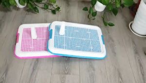 【Ready】Pet Toilet Training Tray Pee Pad Tipe Datar Anti Licin Gampang Cuci Dengan Bentuk Jaring Untuk Anjing Besar Dan Kecil