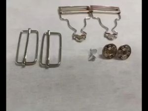 4 Sets Metal Overall Buckles Suspender Replacement Buckles for Suspenders Dungaree