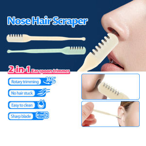 2 in 1 Manual Nose Hair Trimmer & Ear Pick Stainless Steel Double Head Nose Hair Removal Trimming Portable Nose Ear Hair Trimmer Tool鼻毛修剪器