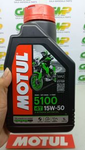 Oli MOTUL 5100 ESTER 1 Liter 10w40 15w50 Oil 1000ml Motor Sport Trail Ninja Vixion R15 KLX XabreMT15