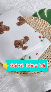 Gối xô thông hơi cho bé sơ sinh thiết kế mỏng nhẹ chất liệu bông và cotton cao cấp mềm mại độ đàn hồi cực tốt