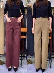 High Waist Wide Leg Pants Womens Loose Fashionable Casual Trousers Spring Autumn Style High Quality Large Size Ladies Pants