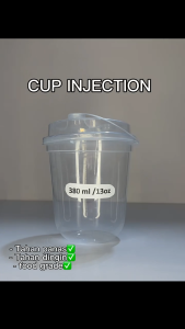 (SUMMER PLASTIC) [50PCS] CUP INJECTION OVAL 12oz/380ML GELAS THINWILL/GELAS PLASTIK TEBAL PREMIUM TAHAN PANAS  - CUP ONLY
