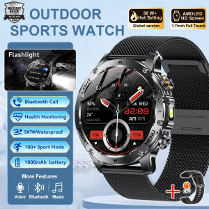 Adult Military Sports Smart Watch 5ATM IP69K Waterproof Clock GPS NFC Bluetooth Call LED Outdoor Fitness Sports Smartwatch Men