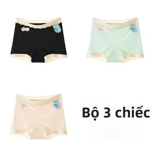 MiiOW | Quần an toàn Ice Silk không để lại dấu vết cho nữ mùa hè mát mẻ không bó sát quần lót chống ánh sáng mới 2025 quần đùi cạp cao