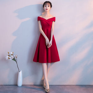 Evening Gown 2025 New Arrival Family Visiting Shoes Bride All Year Round Casual Red Dress Small Dress Daily Style Banquet