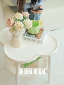 โต๊ะข้างโซฟา 2ชั้น  โต๊ะกาแฟ แบบประกอบ สไตล์ญี่ปุ่น ขนาด47*47