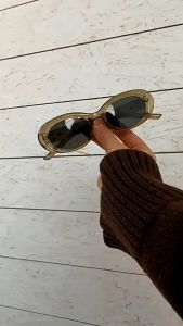 BIF Kacamata Hitam Wanita & Pria Vintage Retro Kecil Tahan Sinar Matahari