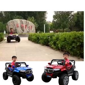 รถแบตเตอรี่เด็ก 2 มอเตอร์ ขับเคลื่อน 4 ล้อ รถจีฟ รถจีฟเด็ก บังคับผ่านรีโมทย์ได้ มีเสียงดนตรี ไฟหน้า รถเด็กนั่งได้