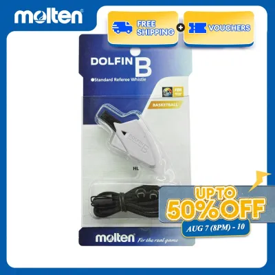 Molten RA0080-HL DOLFIN B Referee Whistle for Basketball (Black / Gray)