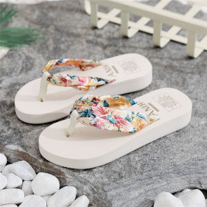 Versatile Flip-Flops Womens Summer Outwear Platform Non-Slip Flip-Flops Fashion Leisure Flip-Flops Slippers Seaside Beach Shoes