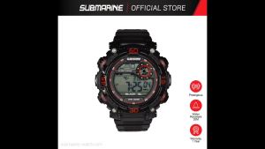 SUBMARINE Men Watch Digital LED Display Sport Waterproof PU Strap Wristwatch Jam Tangan Lelaki TP-1393-MPS