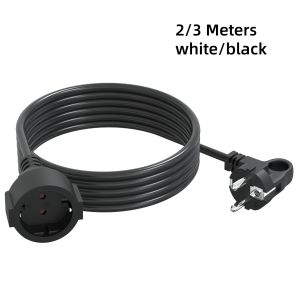 2/3/5 meters EU Power Extension Cord Schuko plug Extension Cable 250V/16A Male to Female Socket Extension Power Cord For PC