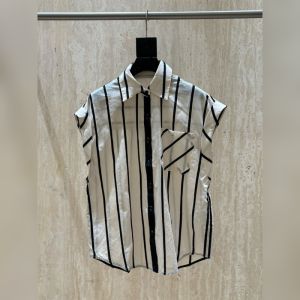 YUFUQING | Korean Style Striped Sleeveless Shirt Womens Summer New Loose High Waist Straight Cut Polyester Fiber Casual Top