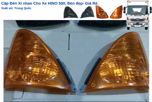 Cặp Đèn Xi Nhan Màu Đen Xe Tải HINO 500 E2 - FC FG FL FC E4... Hàng Đẹp Chất Lượng