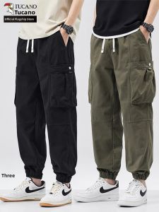TUCANO | Cotton Lightweight Work Pants with Multiple Pockets 9/10 Length Slim Bottoms
