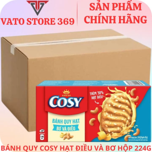 Bánh quy hạt COSY bơ và hạt điều hộp 224g