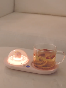 Coffee Mug Warmer Appointment Heating Electric Hot Plate 3 Gear Temperature Coaster with Night Light