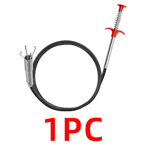 Professional Sewer Unclogger Clamp Flexible Drain Cleaning Snake 4 Claw Grabber Tool for Hair Debris Kitchen Sink Bathroom Pipes