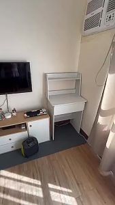 Simple Home Bedroom Student Study Table Modern Computer Desk  With Bookshelf