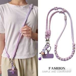 High-End Multi-Functional Tri-Use Woven Mobile Phone Lanyard Womens Outdoor Travel Fashionable Crossbody Handbag Strap