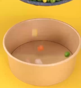 จัดส่งใน 24 ชั่วโมง ถ้วยกระดาษคราฟ 750ml ถ้วยกระดาษคราฟท์ ถ้วยกระดาษ ชามกระดาษ กล่อง คราฟท์ กลม ถ้วยกระดาษมีฝา