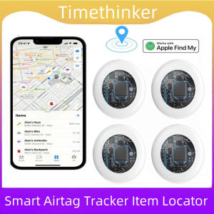 Timethinker Smart Airtag Bluetooth GPS Tracker Work with Apple Find My APP ITag Air Tag Tracker Locator Pet Key Finder for IOS