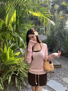 New Summer Long Sleeve Sun Protection T-Shirt Pink