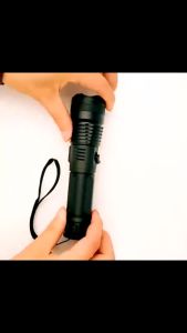 Senter LED P50 Super Terang 15000Lumens USB Recharge Jarak Jauh Zoom 1KM Anti Air