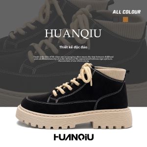 HUANQIU | Giày Boots Nam Nữ Thời Trang Thu Đông
