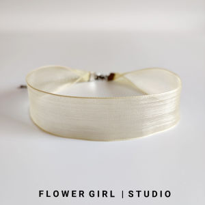 Tulle Clavicle Chain Summer Breathable Choker Green Necklace Short Neck Decorative Necklace Simple and Soft Neck Band