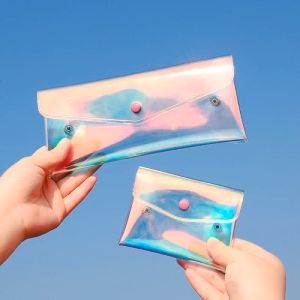 PVC Waterproof Holographic Laser Cute Makeup Cosmetic Jewelry Envelope Organizer Storage Pouch