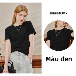 KUHNMARVIN | Áo Thun Tay Ngắn Cốm Cần Thiết Mùa Thu Mới