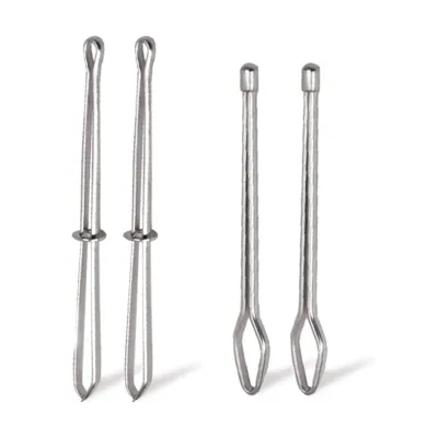 4 Pcs Bodkin Drawstring ThreadersMetal Drawstring Threader Tweezers Easy Quick Insert Drawstring DIY Rope Threader Clip