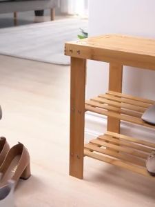 2-9 Layers Shoe Rack Organizer Bamboo Stackable DIY Bamboo Shoe Rack Wood Shoe Box Racks
