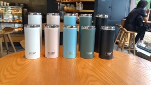 แก้วเก็บความร้อน-เย็น TYESO สแตนเลส304 พกพาสะดวก 300ML/200ML สีพาสเทล สำหรับกิจกรรมกลางแจ้ง