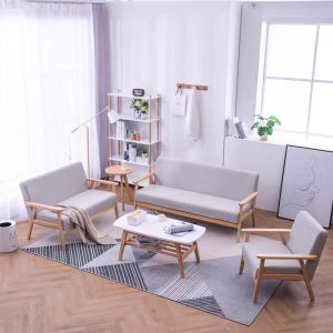 Table Trove.PH Solid Wood Sofa with Cushion 1-3 Seaters Sofa Chair Bed Solid Wooden Sofa