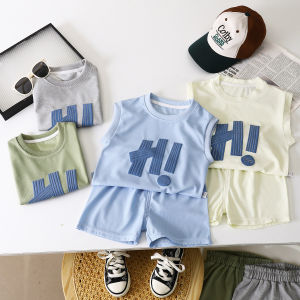 Tagkita | Summer Boys Sleeveless T-shirt Set