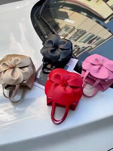 French Style Three-Dimensional Flower Bucket Banquet Petal Socialite Lady Bride Basket Handheld Small Bag