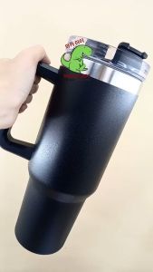 Gelas Termos Tumbler Gagang Stainless Steel dengan Sedotan Ukuran Jumbo 1300ml K6601 Venrc Wakakids