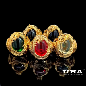 N1158 Nhẫn nam thiết kế phông thủy đá màu sang trọng (k có lót lòng) UHA